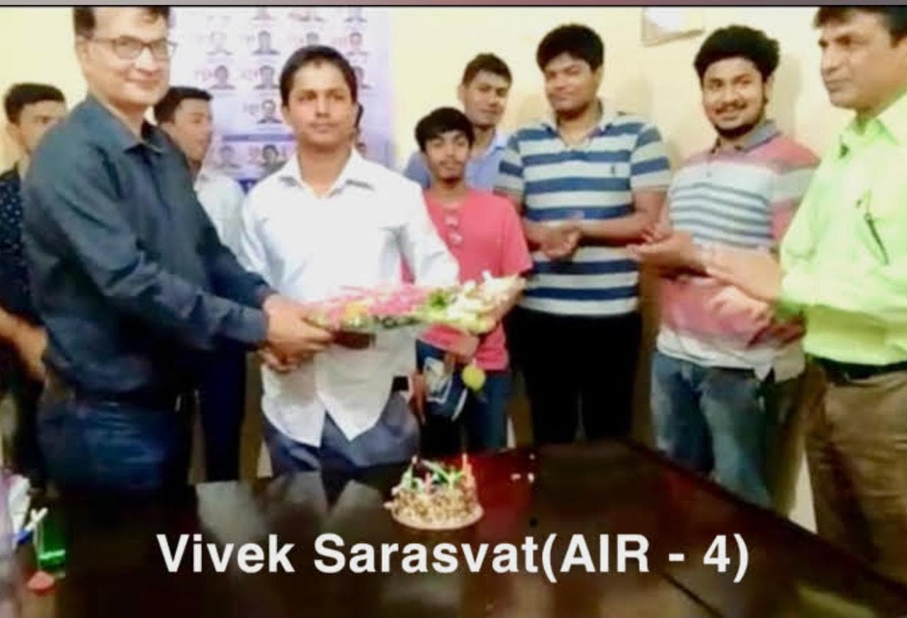 Celebration with a top-ranking student